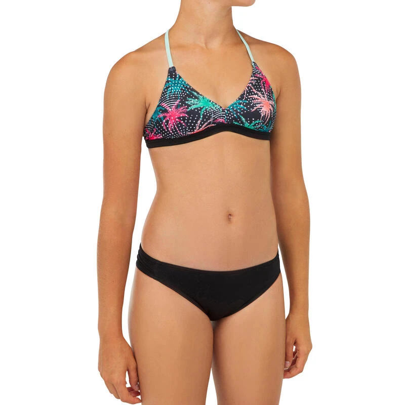 Bas De Maillot De Bain SURF FILLE NOIR MALOU 500 4 Bas De Maillot De Bain SURF FILLE NOIR MALOU 500 – Image 4