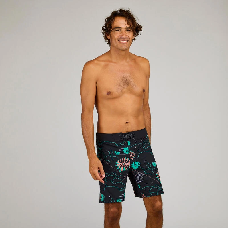 Boardshort Surf 500 19" PARADISE BLACK 3 Boardshort Surf 500 19" PARADISE BLACK – Image 3