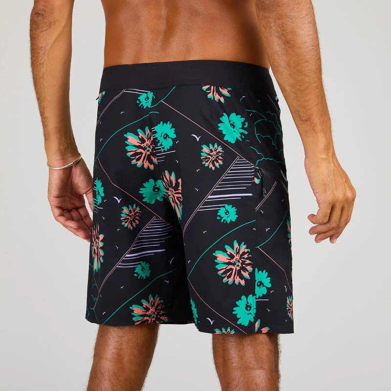 Boardshort Surf 500 19" PARADISE BLACK 5 Boardshort Surf 500 19" PARADISE BLACK – Image 5