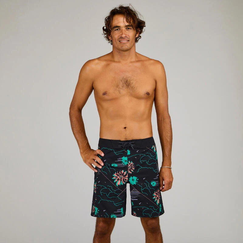 Boardshort Surf 500 19" PARADISE BLACK 10 Boardshort Surf 500 19" PARADISE BLACK – Image 10