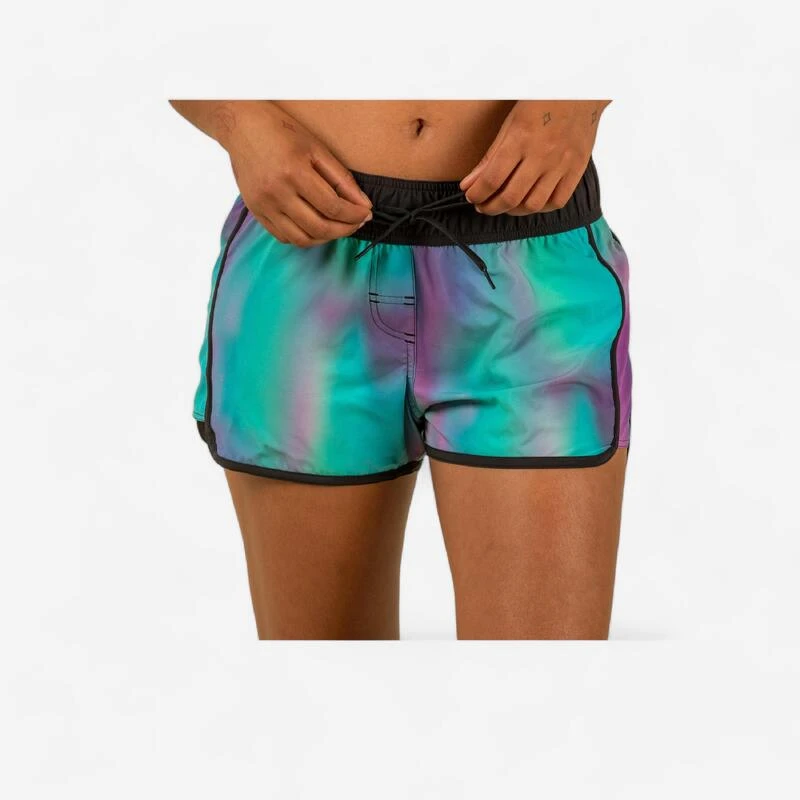 Boardshort Surf Femme TINI BLUR Avec Ceinture élastiquée Et Cordon De Serrage 1 Boardshort Surf Femme TINI BLUR Avec Ceinture élastiquée Et Cordon De Serrage