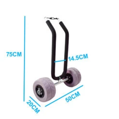 Chariot Alu 1 Paddle Roues Basse Pression Spécial Plage -Meilleur Surf Magasin chariot alu 1 paddle roues basse pression special plage 3