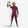 Combinaison Surf Néoprène 4/3 Mm Homme - 900 Bordeaux