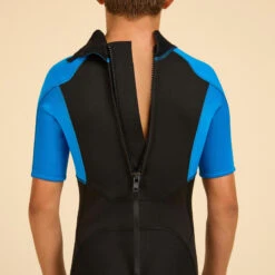 COMBINAISON SURF SHORTY 500 NEOPRENE 1.5MM GARCON BLEUE NOIRE -Meilleur Surf Magasin combinaison surf shorty 500 neoprene 15mm garcon bleue noire 4