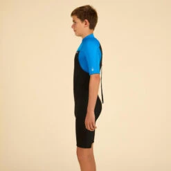 COMBINAISON SURF SHORTY 500 NEOPRENE 1.5MM GARCON BLEUE NOIRE -Meilleur Surf Magasin combinaison surf shorty 500 neoprene 15mm garcon bleue noire 8