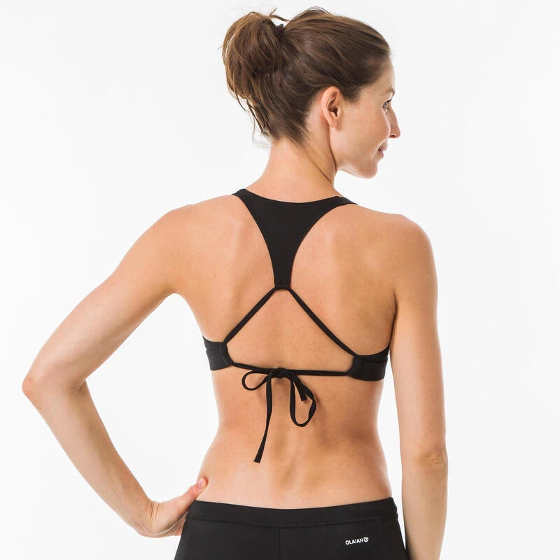 Haut De Maillot De Bain Brassière De Surf Femme Double Réglable Dos AGATHA NOIRE 3 Haut De Maillot De Bain Brassière De Surf Femme Double Réglable Dos AGATHA NOIRE – Image 3