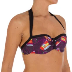 Tribord Haut De Maillot De Bain Femme Bandeau Armatures LEA PHOENIX Lien Cou Amovible