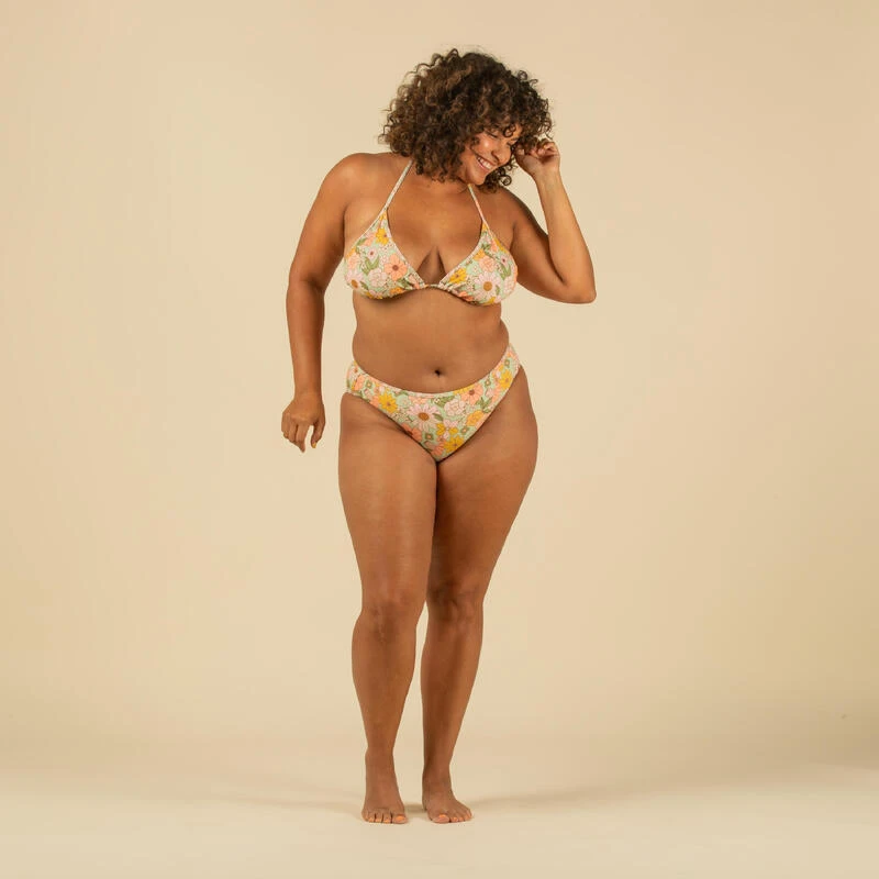 HAUT DE MAILLOT DE BAIN FEMME TRIANGLE COULISSANT AVEC COQUES VINTAGE 5 HAUT DE MAILLOT DE BAIN FEMME TRIANGLE COULISSANT AVEC COQUES VINTAGE – Image 5