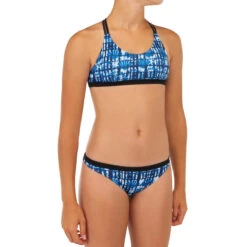 HAUT DE MAILLOT DE BAIN SURF FILLE BRASSIÈRE BLEU BONDI 500 -Meilleur Surf Magasin haut de maillot de bain surf fille brassiere bleu bondi 500 3