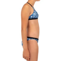 HAUT DE MAILLOT DE BAIN SURF FILLE BRASSIÈRE BLEU BONDI 500 -Meilleur Surf Magasin haut de maillot de bain surf fille brassiere bleu bondi 500 5