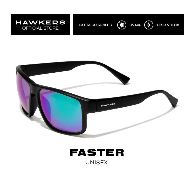 HAWKERS Lunettes De Soleil Pour Homme Et Femme FASTER Black Emerald 5 HAWKERS Lunettes De Soleil Pour Homme Et Femme FASTER Black Emerald – Image 5