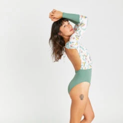 Maillot De Bain 1 Pièce Manches Longues Femme - Mary Belly Blanc -Meilleur Surf Magasin maillot de bain 1 piece manches longues femme mary belly blanc 5