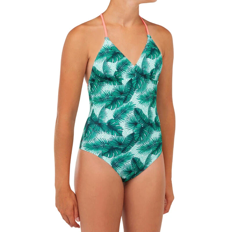Maillot De Bain 1 Pièce SURF FILLE VERT HIMAE 500 1 Maillot De Bain 1 Pièce SURF FILLE VERT HIMAE 500
