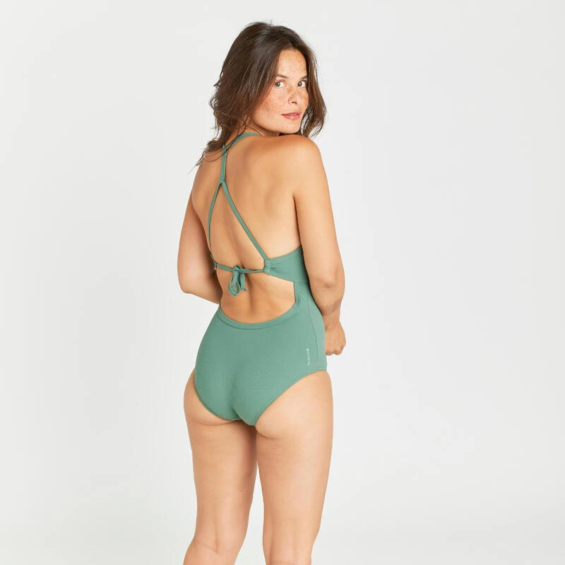 Maillot De Bain 1 Pièce Texturé Femme - Bea Kaki 3 Maillot De Bain 1 Pièce Texturé Femme - Bea Kaki – Image 3