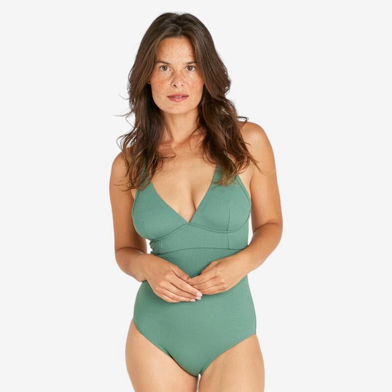 Maillot De Bain 1 Pièce Texturé Femme - Bea Kaki 1 Maillot De Bain 1 Pièce Texturé Femme - Bea Kaki