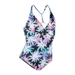 Maillot De Bain De Surf 1 Pièce Femme Avec Double Réglage Dos BEA PALMDARK BLANC -Meilleur Surf Magasin maillot de bain de surf 1 piece femme avec double reglage dos bea palmdark blanc 2