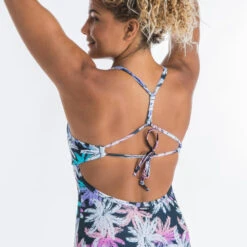 Maillot De Bain De Surf 1 Pièce Femme Avec Double Réglage Dos BEA PALMDARK BLANC -Meilleur Surf Magasin maillot de bain de surf 1 piece femme avec double reglage dos bea palmdark blanc 4