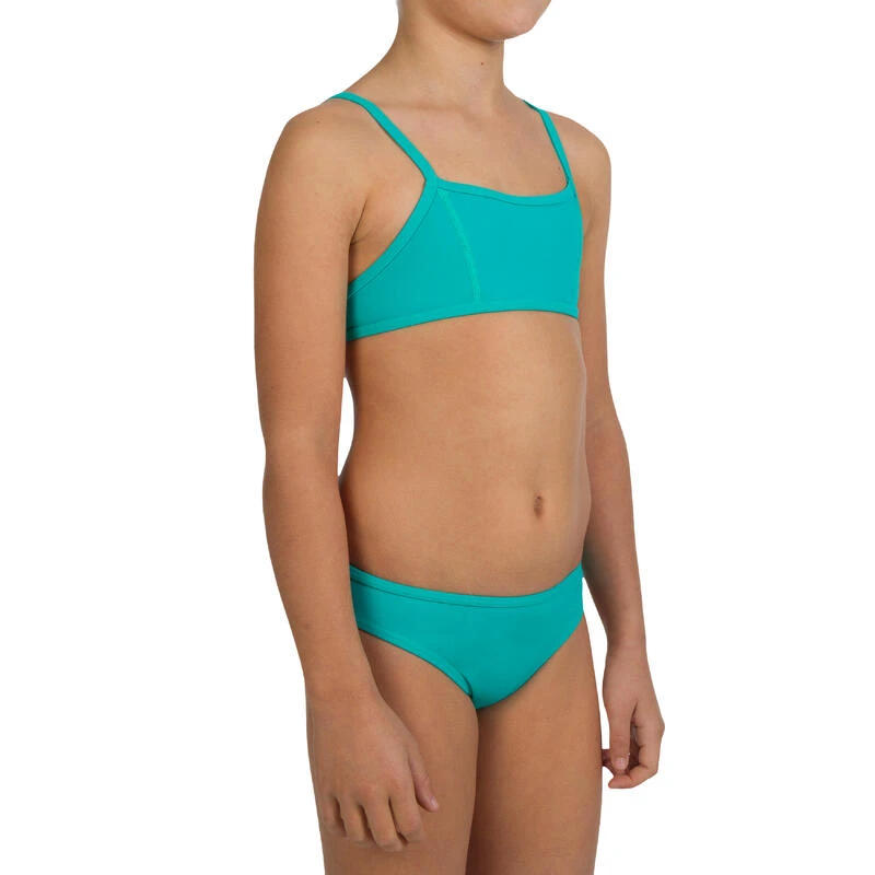 Maillot De Bain Fille 2 Pièces Basic All Girl Vert 1 Maillot De Bain Fille 2 Pièces Basic All Girl Vert