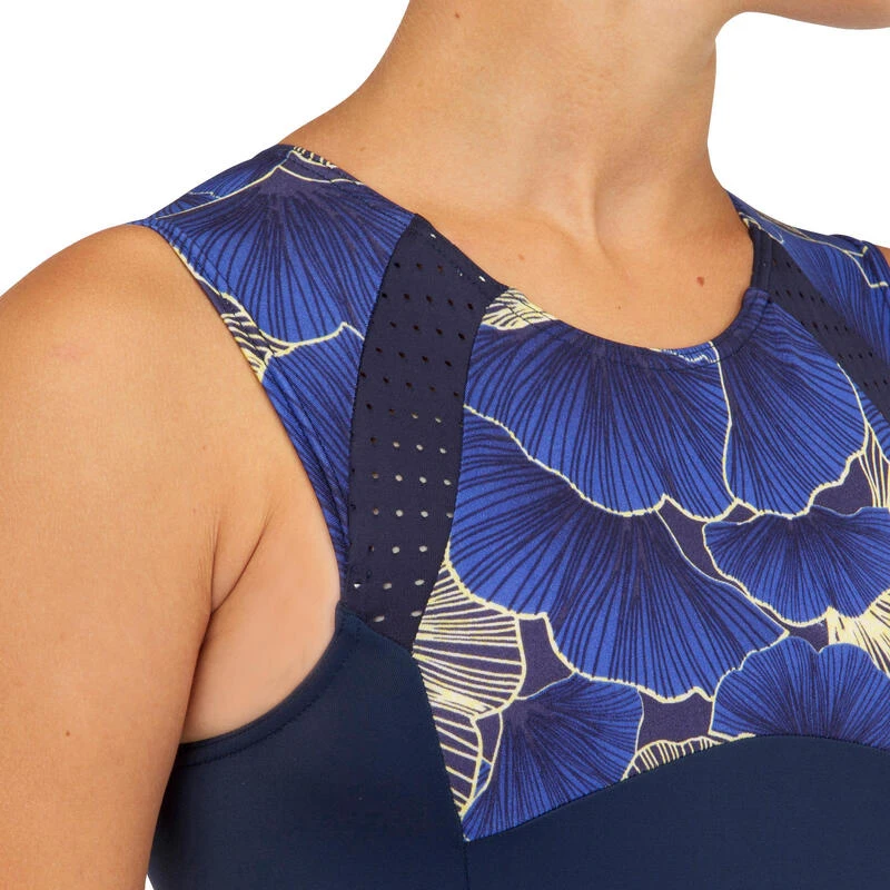 MAILLOT DE BAIN SURF FILLE BLEU NOIR MANLY 900 3 MAILLOT DE BAIN SURF FILLE BLEU NOIR MANLY 900 – Image 3