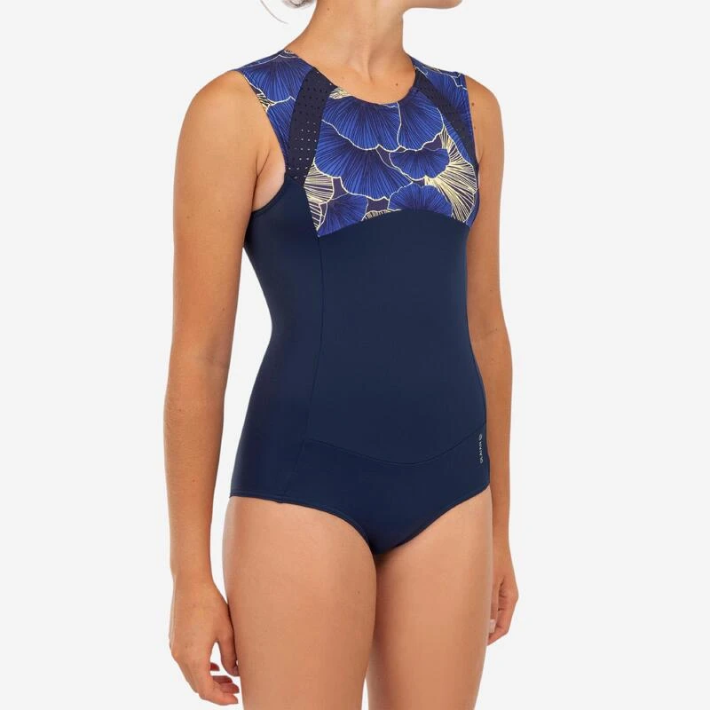 MAILLOT DE BAIN SURF FILLE BLEU NOIR MANLY 900 1 MAILLOT DE BAIN SURF FILLE BLEU NOIR MANLY 900