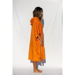Pacifique Sud | Poncho Surf | Orange | Avec Manches -Meilleur Surf Magasin pacifique sud poncho surf orange avec manches 3