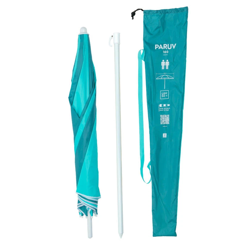 Decathlon PARASOL DE PLAGE PARUV 160 UPF 50+ 2 PLACES - Bleu Vert 6 Decathlon PARASOL DE PLAGE PARUV 160 UPF 50+ 2 PLACES - Bleu Vert – Image 6
