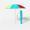 Decathlon PARASOL DE PLAGE PARUV 160 UPF 50+ 2 PLACES - Multi Couleur Rouge Jaune Bleu