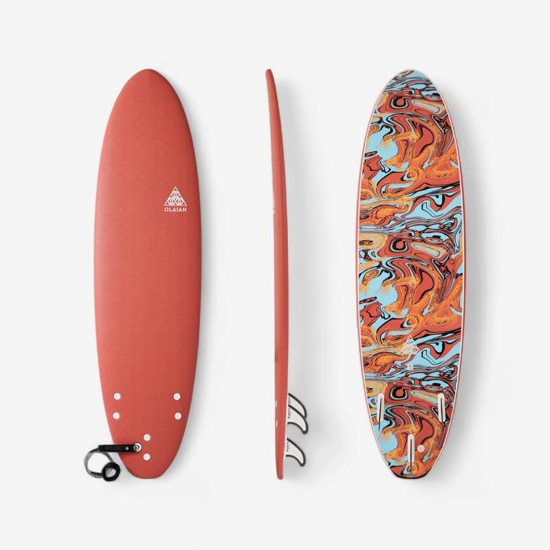 Planche De Surf Mousse 7' - 500 Orange 1 Planche De Surf Mousse 7' - 500 Orange