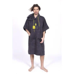 Poncho Surf Gris | Taille Unique | 100% Coton | Unisexe | Avec Manches -Meilleur Surf Magasin poncho surf gris taille unique 100 coton unisexe avec manches 5