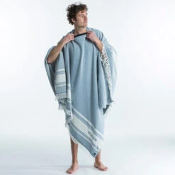 Serviette De Plage Poncho 190 X 190 Cm - Gris Bleu 13 Serviette De Plage Poncho 190 X 190 Cm - Gris Bleu -Meilleur Surf Magasin serviette de plage poncho 190 x 190 cm gris bleu 3