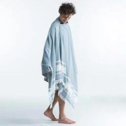 Serviette De Plage Poncho 190 X 190 Cm - Gris Bleu 14 Serviette De Plage Poncho 190 X 190 Cm - Gris Bleu -Meilleur Surf Magasin serviette de plage poncho 190 x 190 cm gris bleu 4