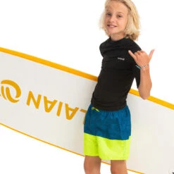 Short De Bain 100 Bleu Vert -Meilleur Surf Magasin short de bain 100 bleu vert 5