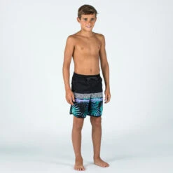 Short De Bain Garçon - 500 Palmsand Noir 11 Short De Bain Garçon - 500 Palmsand Noir -Meilleur Surf Magasin short de bain garcon 500 palmsand noir 5