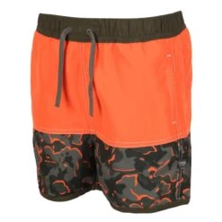 Regatta Short De Bain SERGIO Enfant (Orange Vif / Vert Kaki Sombre) -Meilleur Surf Magasin short de bain sergio enfant orange vif vert kaki sombre 3