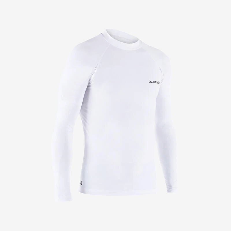 Tee Shirt Anti UV Surf Top 100 Manches Longues Homme Blanc 1 Tee Shirt Anti UV Surf Top 100 Manches Longues Homme Blanc