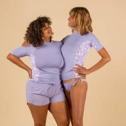 Tee Shirt Anti UV Surf Top 500 Manches Courtes Femme Parme Et Floral SELVA 11 Tee Shirt Anti UV Surf Top 500 Manches Courtes Femme Parme Et Floral SELVA -Meilleur Surf Magasin tee shirt anti uv surf top 500 manches courtes femme parme et floral selva 5